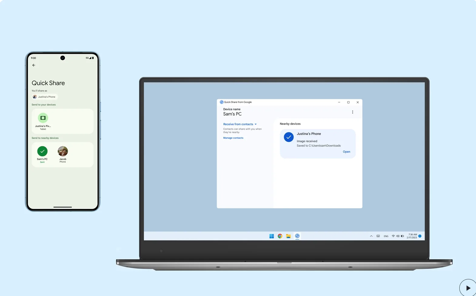 Android 與 Windows 之間的傳檔神器 – 快速分享